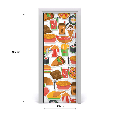 Fototapeta na dveře samolepící fast food