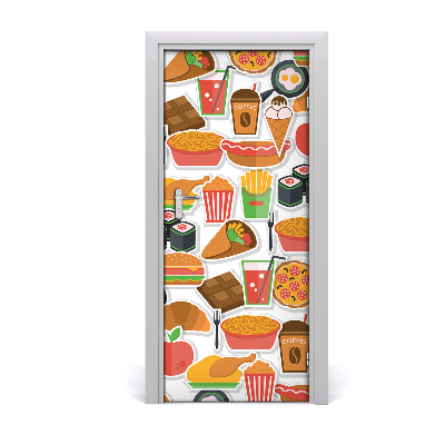 Fototapeta na dveře samolepící fast food