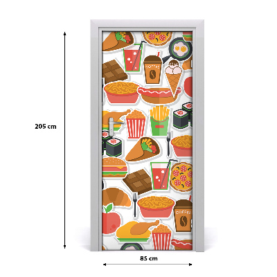 Fototapeta na dveře samolepící fast food