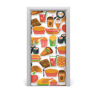 Fototapeta na dveře samolepící fast food