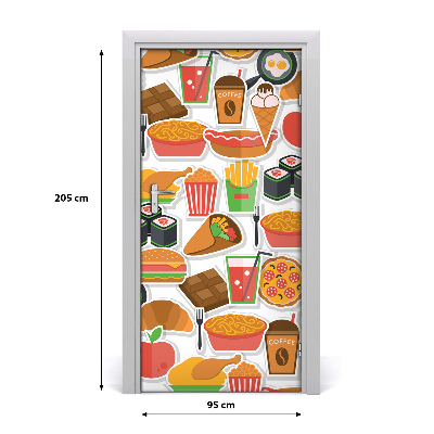 Fototapeta na dveře samolepící fast food