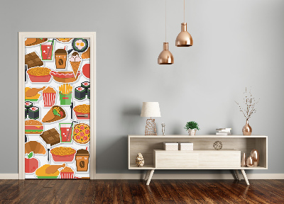 Fototapeta na dveře samolepící fast food