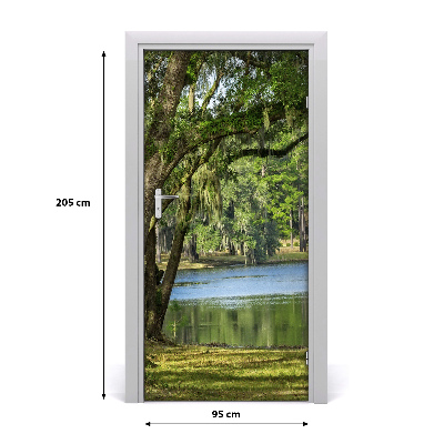 Fototapeta na dveře jezero v parku
