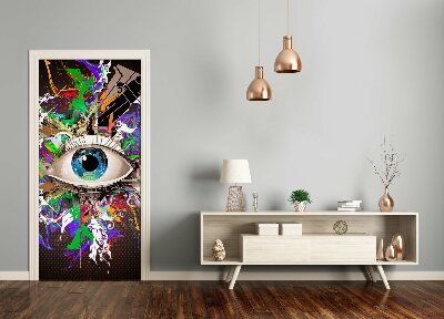 Samolepící fototapeta na dveře Abstrakce oko