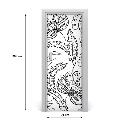 Samolepící fototapeta na dveře pozadí Zentangle