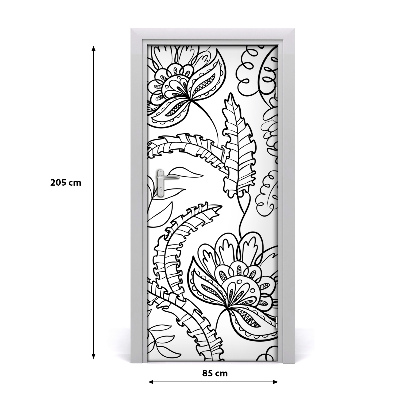 Samolepící fototapeta na dveře pozadí Zentangle