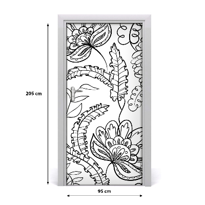Samolepící fototapeta na dveře pozadí Zentangle