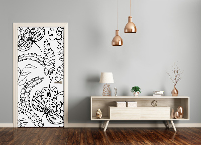 Samolepící fototapeta na dveře pozadí Zentangle