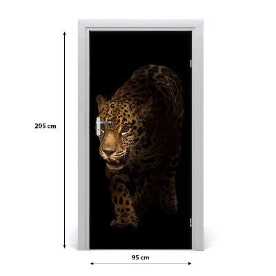 Samolepící fototapeta na dveře Jaguár