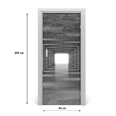 Samolepící fototapeta na dveře Tunel z cihel