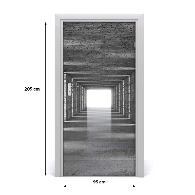 Samolepící fototapeta na dveře Tunel z cihel