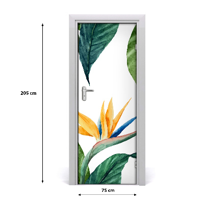 Samolepící fototapeta na dveře Strelitzia reginae