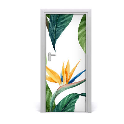 Samolepící fototapeta na dveře Strelitzia reginae