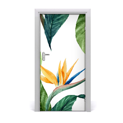 Samolepící fototapeta na dveře Strelitzia reginae