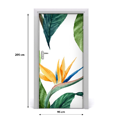 Samolepící fototapeta na dveře Strelitzia reginae