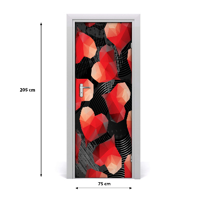 Fototapeta na dveře geometrická srdce