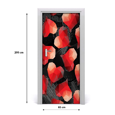 Fototapeta na dveře geometrická srdce