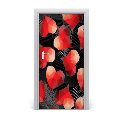 Fototapeta na dveře geometrická srdce
