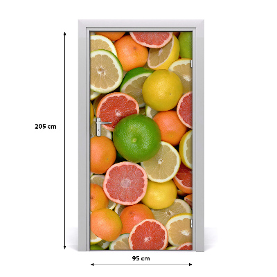 Fototapeta na dveře samolepící citrusové ovoce