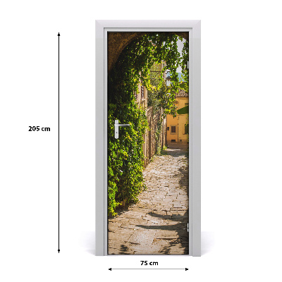 Fototapeta samolepící na dveře italské uličky