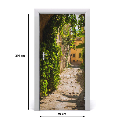Fototapeta samolepící na dveře italské uličky