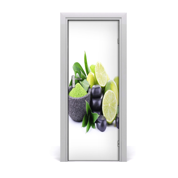 Fototapeta na dveře samolepící citrusy a kamení