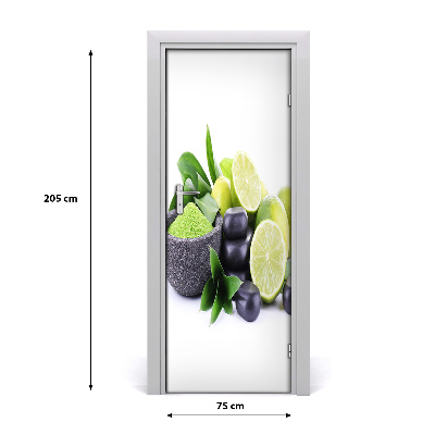 Fototapeta na dveře samolepící citrusy a kamení