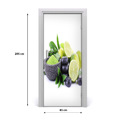 Fototapeta na dveře samolepící citrusy a kamení