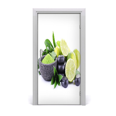 Fototapeta na dveře samolepící citrusy a kamení
