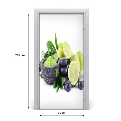 Fototapeta na dveře samolepící citrusy a kamení