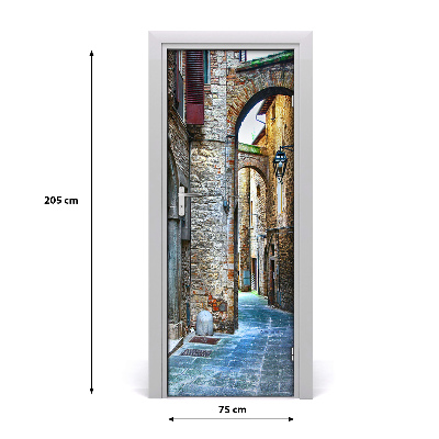 Fototapeta samolepící na dveře italské uličky