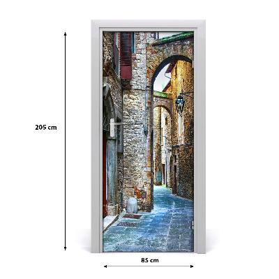 Fototapeta samolepící na dveře italské uličky