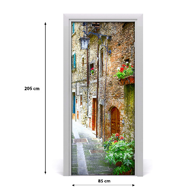 Fototapeta samolepící na dveře italské uličky