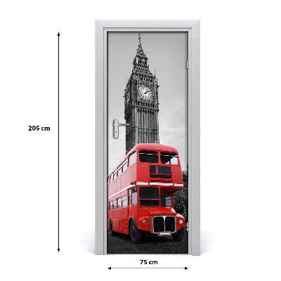 Fototapeta samolepící dveře londýnský autobus