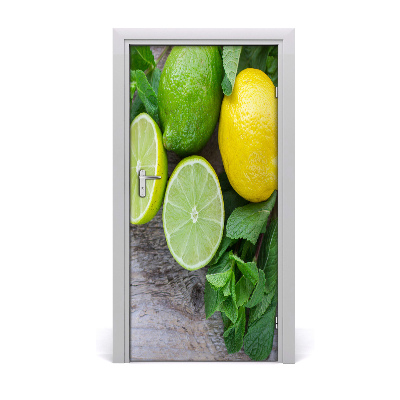 Fototapeta na dveře samolepící limetka a citron