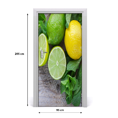 Fototapeta na dveře samolepící limetka a citron