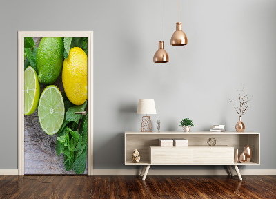 Fototapeta na dveře samolepící limetka a citron