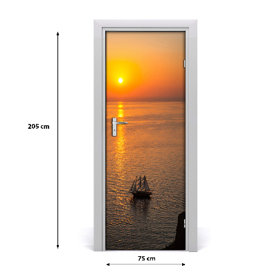 Fototapeta na dveře západ slunce moře