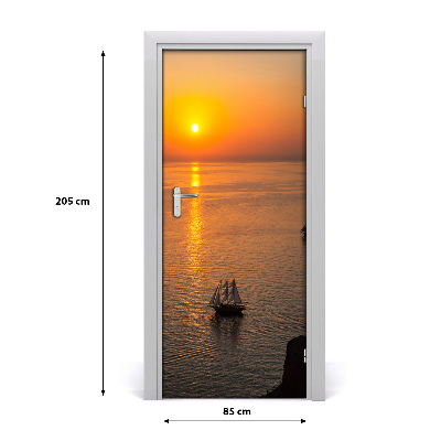 Fototapeta na dveře západ slunce moře