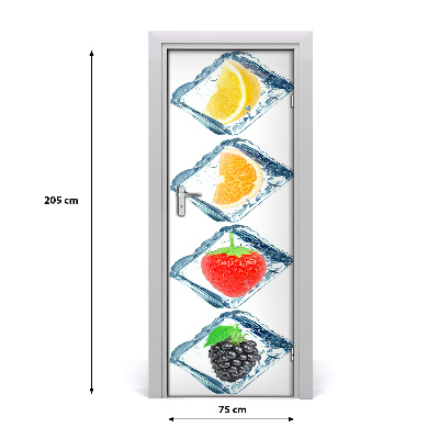 Fototapeta na dveře samolepící ovoce a led
