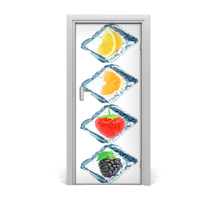 Fototapeta na dveře samolepící ovoce a led