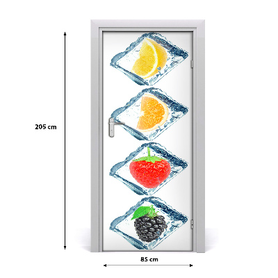 Fototapeta na dveře samolepící ovoce a led