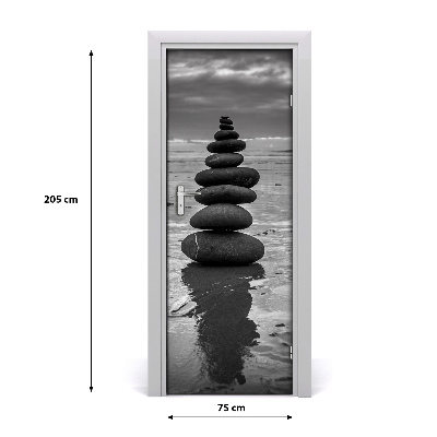 Fototapeta na dveře kameny na pláži
