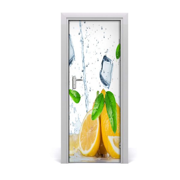 Fototapeta na dveře samolepící citron a led