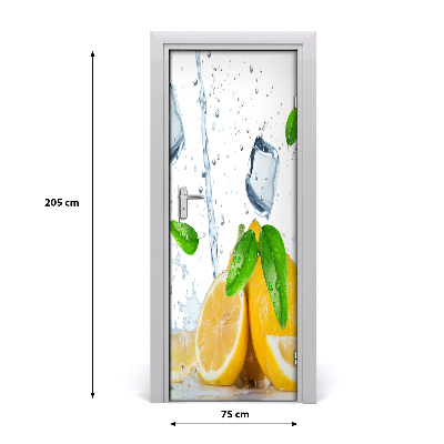 Fototapeta na dveře samolepící citron a led