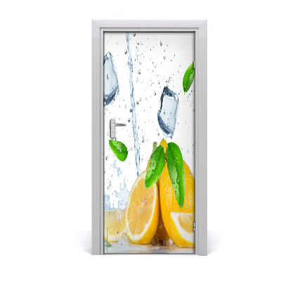 Fototapeta na dveře samolepící citron a led