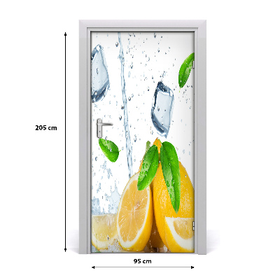 Fototapeta na dveře samolepící citron a led