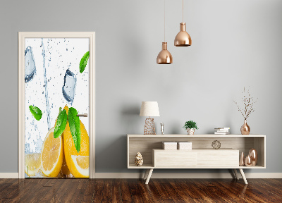 Fototapeta na dveře samolepící citron a led