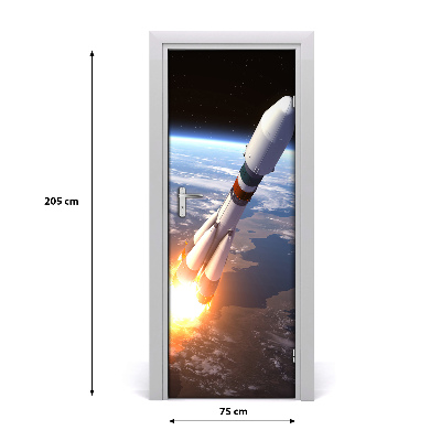 Fototapeta samolepící dveře kosmická raketa