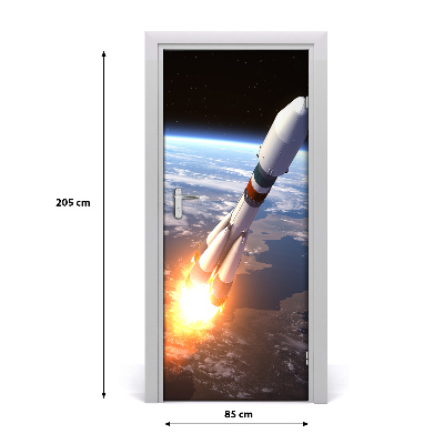 Fototapeta samolepící dveře kosmická raketa